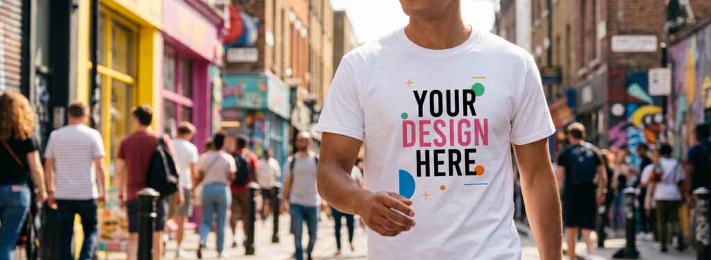 Printed branded t-shirt promotional product