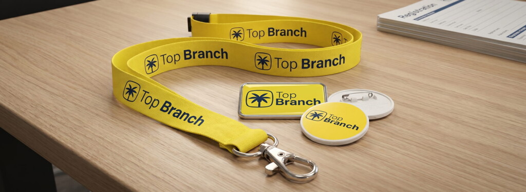 Branded-custom-lanyards-printed-badges-set-promotional-products