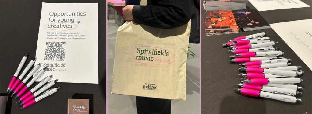 Spitalfields Music Tote Bags and Pens